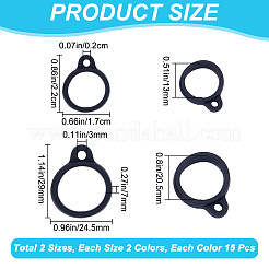 60шт. 4-х стильный силиконовый кулон SIL-CP0001-06