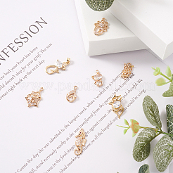 16шт 8 стиля латунные подвески с микропаве и кубическим цирконием&nbsp;KK-CF0001-02