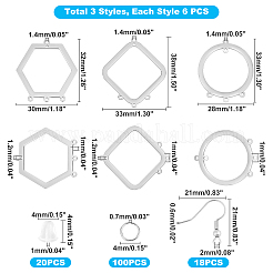 Наборы для самостоятельного изготовления сережек из нержавеющей стали 304 DIY-UN0002-07