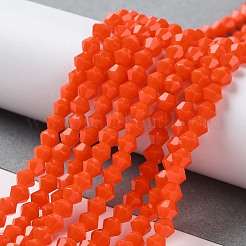 Opaque couleur unie imitation jade perles de verre brins&nbsp;LS-EGLA-A039-P4mm-D03