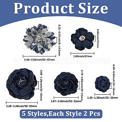 10 Stück 5 Stile Polyester Ornament Zubehör&nbsp;DIY-CY0003-20A