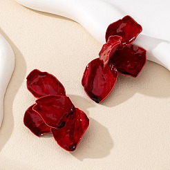 Цветок сплава эмали серьги стержня&nbsp;FS-WGBEF20-01