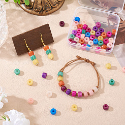 55 шт. 11-цветные бусины из натурального белого нефрита G-TA0002-74