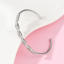 Браслеты-манжеты из нержавеющей стали 304 для женщин&nbsp;BJEW-F497-01P