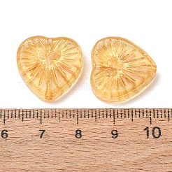 手作りランプワークビーズ  ハート  モカシン  18.5x18.5x5.5mm  穴：1.4~1.5mm  約34個/袋&nbsp;LA-CBAA1BE-03J