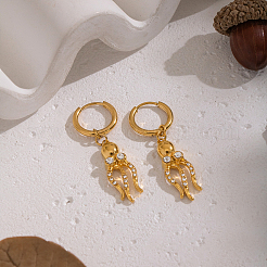 Серьги-кольца из нержавеющей стали в форме осьминога&nbsp;GM3058