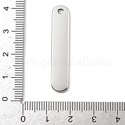 304ステンレスペンダント  楕円形のチャーム  艶出し  ステンレス鋼色  37.5x8x2mm  穴：1.8mm&nbsp;SA-E001-09P