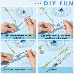 4 шт. сплав браслет инструмент ювелирный помощник бисерные зажимы аллигатор&nbsp;AJEW-SP0001-70