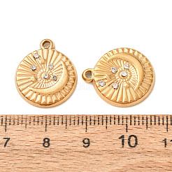 Pendentifs en acier inoxydable 304 avec strass en cristal&nbsp;SA-CBABD1E-07G