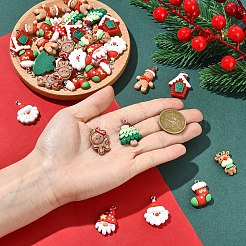 40 stücke 8 stile weihnachten undurchsichtige harz anhänger&nbsp;RESI-YW0005-54