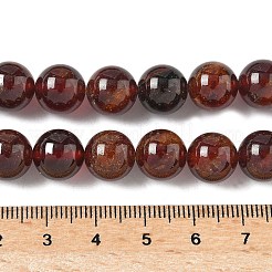 Натуральный оранжевый гранатовый бисер пряди G-G271-B01-10mm