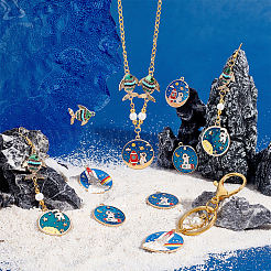 Подвески из сплава эмали 30шт 5 стиля&nbsp;ENAM-PH0002-15