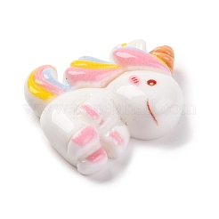 Единорог тема мультфильм смола декоден кабошоны X1-CRES-Z011-02C