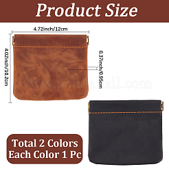 2 pochette à monnaie vintage en cuir&nbsp;AJEW-CL0005-02