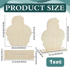 Hutständer aus Holz in Kopfform&nbsp;ODIS-WH0086-148C