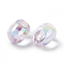 Placcatura uv perline acriliche iridescenti arcobaleno&nbsp;OACR-H015-12