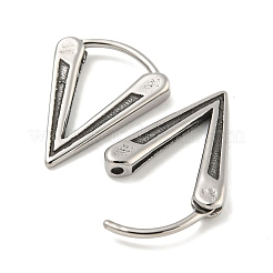 Серьги-кольца из хирургической нержавеющей стали 316 EJEW-D096-11A-AS