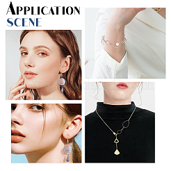 80шт 4 стильных латунных соединительных кольца KK-SC0002-85