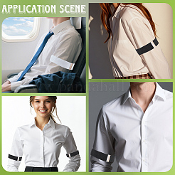 8 шт. 2-цветные полиэстеровые держатели для рукавов рубашек&nbsp;AJEW-CY0002-13