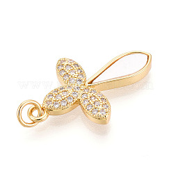 Латунные микропаве прозрачные подвески с фианитом KK-N268-41G