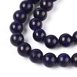 Нити круглых бусин из натурального окрашенного нефрита машан G-T139-6mm-67H