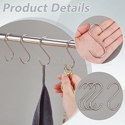 30 шт. S-образные крючки из нержавеющей стали марки 304&nbsp;STAS-WR0001-28