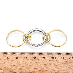 Micro ottone spianare anelli zirconi&nbsp;RJEW-D325-01PG-06