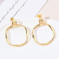 Orecchini pendenti a perno in ottone da donna&nbsp;KK-CBA4112-02G