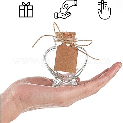 Наборы прозрачных стеклянных бутылок в форме сердца своими руками&nbsp;AJEW-BC0006-04