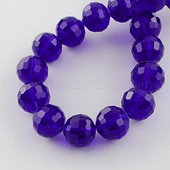 Chapelets de perles en verre transparent&nbsp;GLAA-R095-12mm-24