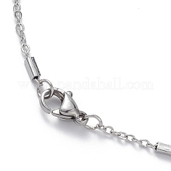 Collana a catena satellitare in acciaio inossidabile 304 anti-ossidazione per uomo e donna&nbsp;STAS-B039-13P
