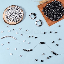 2000 шт. 2 цвета акриловые бусины в стиле ремесла MACR-SZ0001-61