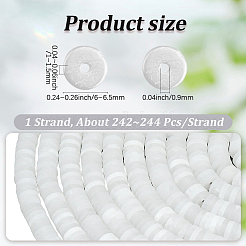 1 нить бусин из натурального белого нефрита&nbsp;G-PA0001-46