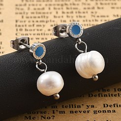 Серьги-гвоздики из нержавеющей стали 304 EJEW-F354-07P