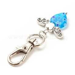 Подвесные украшения в виде крыльев сердца лэмпворк ручной работы HJEW-JM00688