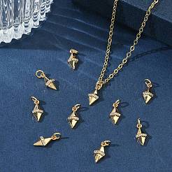Pendentifs en laiton Shegrace avec micro-pavé de zircone cubique transparente&nbsp;XGRQ3D851-485G