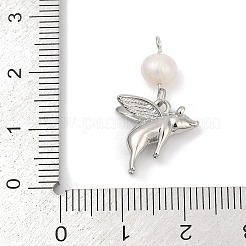 Подвески из натурального пресноводного жемчуга и латуни KK-U062-17P