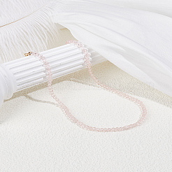 1 шт. ожерелья из граненых стеклянных бусин рондель для женщин&nbsp;NJEW-LP0007-05B