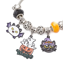2 шт. браслеты с подвесками из сплава и эмали на Хэллоуин&nbsp;BJEW-JB12009