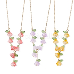 3 шт. латунная цепочка с цветочным звеном&nbsp;NJEW-TA00195