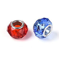 Прозрачного акрилового Европейский бисером&nbsp;GPDL-N006-01A-06