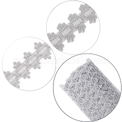 Кружевные ленты из полиэстера&nbsp;OCOR-WH0082-20B