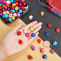 120 шт. нити синтетических бирюзовых бусин 10 цветов&nbsp;G-AR0004-19