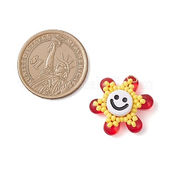 Подвески из стеклянных бусин в виде подсолнухов&nbsp;PALLOY-MZ01014-03