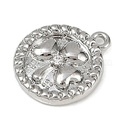 Подвески из латуни с прозрачным фианитом KK-L238-06P