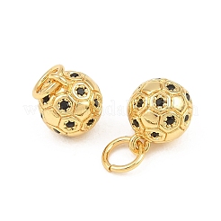 Latón micro pavé negro cubic zirconia encantos&nbsp;CU-CBA56CE-01G