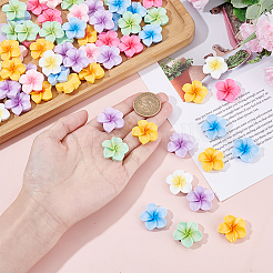 80 Stück undurchsichtige Blumen-Cabochons aus Kunstharz&nbsp;RESI-HY0001-34