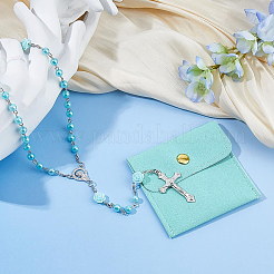 1 шт. ожерелье из четок из сплава и искусственного жемчуга&nbsp;NJEW-DC0001-13B