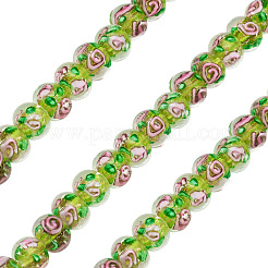 1 brin de perles rondelles artisanales en verre filé à la main&nbsp;LAMP-TA0002-72H