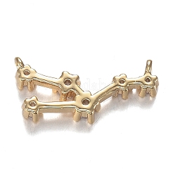 Pendentifs en laiton micro zircone cubique transparente&nbsp;ZIRC-F120-019G-10